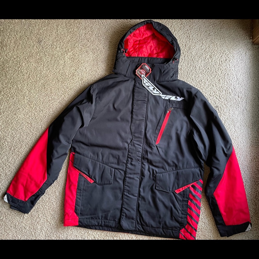Men's FLY Racing Jacket Black/Red Size XL